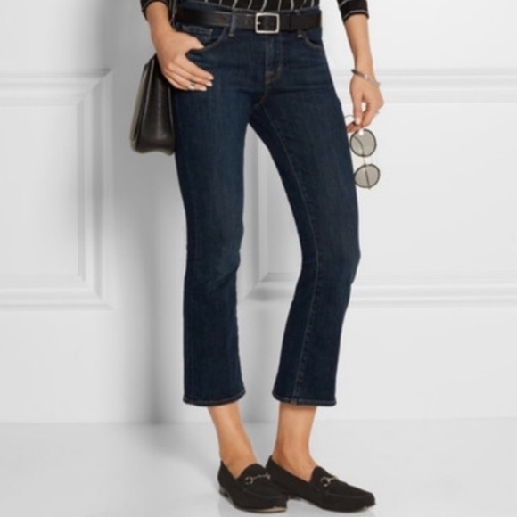 J Brand Denim - J Brand Selena Mid-Rise Cropped Bootcut Jeans